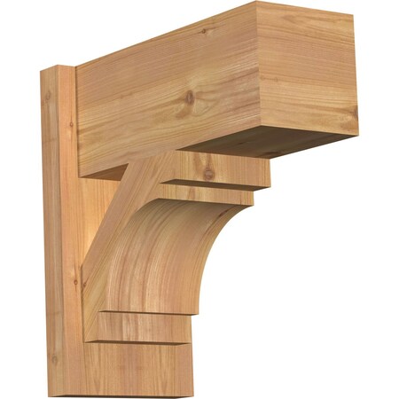 Ekena Millwork Merced Block Smooth Outlooker, Western Red Cedar, 7 1/2"W x 16"D x 16"H OUT08X16X16MRC05SWR